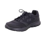 Skechers Men's Flex Advantage 4.0 Sneaker, Black Leather Mesh Pu Black Trim, 7 UK
