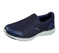 Skechers Men's Flex Advantage 4.0 Tuscan Sneaker, Navy Mesh Pu Lime Trim, 7 UK