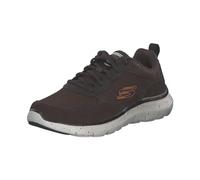 Skechers Mens Trainer-Flex Advantage 5.0 Sneaker, Brown Suede/Mesh/Duraleather/Black Trim, 8 UK