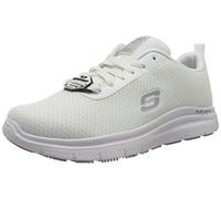 Skechers Men's Flex Advantage - Bendon SR Sneaker,White Mesh Water and Stain Repellent Treatmen,10 UK