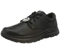 Skechers Men's Flex Advantage Slip Resistant Work Uniform Dress Shoe, Black Leather, 10 UK
