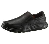 Skechers Mens Flex Advantage Sr - Bronwood Slip On Trainers, Black Leather, 7 UK