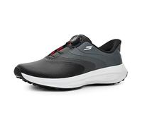 Skechers Men's Go Golf Mens Waterproof Synthetic Twist-Fit Dial Closure Spike Less Golf Shoe Slip-in Trainers, Black Twist Fit Laces, 6.5 UK