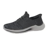 Skechers Men's Garner NEWICK Slip-On, Black Textile/Synthetic, 7.5 UK