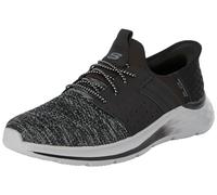 Skechers Men's Garner NEWICK Slip-On, Black Textile/Synthetic, 8 UK