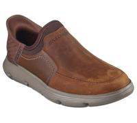 Skechers Men's Garza Dorado Slip-On Sneakers, Dark Brown Leather, 11 UK