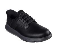 (6 UK, Black) Skechers Mens Garza Duran Leather Trainers