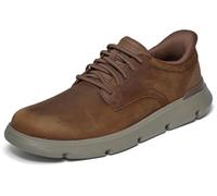 Skechers Garza Duran Mens Dark Brown Leather Slip Ins Hands Free Shoes UK 8-13
