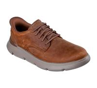 Skechers Men's Garza Duran Sneaker, Dark Brown Leather/Synthetic, 11 UK