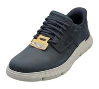 Skechers Men's Garza Duran Trainers, Navy White Leather/Synthetic, 10.5 UK