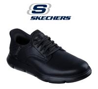 Skechers Mens Garza Gervin Hands Free Slip-Ins Leather Oxford Work Casual Shoes