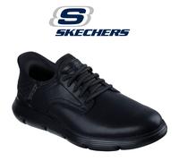 Skechers Mens Garza Gervin Hands Free Slip-Ins Leather Oxford Work Casual Shoes