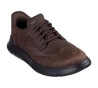 Skechers Mens Garza Sully Stretch Lace Cushioned Shoes - Cocoa - UK8.5