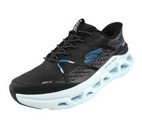 Skechers Men's Glide-Step Altus Aphtur Sneaker, Black Knit/Aqua Pu, 13 UK