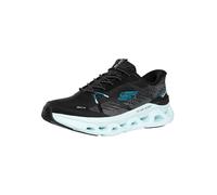 Skechers Men's Glide-Step Altus Aphtur Slip-On Sneakers, Black Knit/Aqua Pu, 9 UK