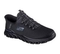 Skechers Men's Glide-Step Noxus Sneaker, Black Mesh/Pu, 8 UK