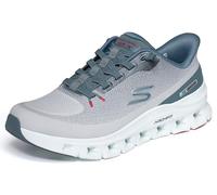 Skechers Men's Arch Fit Glide-Step Pro Sneaker, Light Gray Knit/Blue Pu, 7.5 UK