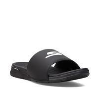 Skechers Men's Go Consistent-Performance Athletic Slide Sandal, Black/White, 7 Wide