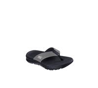 Skechers Men's GO CONSISTENT SANDAL 2.03 Point Sandal W/ Printed Pu Taupe & Black Synthetic | Size: 9 Skechers Taupe 9