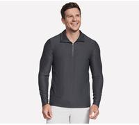 Skechers Men's GO DRI All Day 1/4 Zip Top in Black/Charcoal, Size 2XL | Polyester
