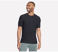 Skechers Men's GO DRI All Day Solid T-Shirt in Black, Size 2XL | Recycled Polyester/Spandex