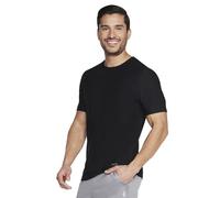 Skechers Men's T-Shirt Go Dri All Day Solid Recycled Polyester/Spandex Black Medium