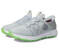(UK 10.5, Grey/Lime) Skechers Mens 2023 Go Golf Elite 5 Slip In Waterproof Arch Fit Golf Shoes