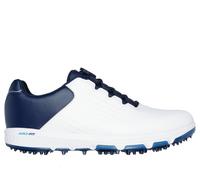 Skechers Men's GO GOLF PRO 6 SL - Twist Golf Shoes in White/Navy Blue, Size 10.5 | Leather/Synthetic/Textile, Arch Fit
