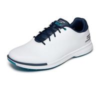 Skechers Men's GO Golf Tempo GF Sneaker, White/Navy Blue, 9