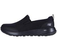 Skechers Men's Go Max Clinched-Athletic Mesh Double Gore Slip on Walking Shoe Sneaker, Black Textile/Black Trim, 7.5 UK