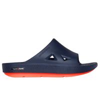 Skechers Men's GO RECOVER Refresh Sandals in Navy Blue/Coral, Size 11 | Synthetic, Machine Washable , Arch Fit , Hyper Burst