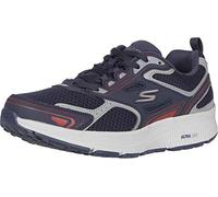 Skechers Men's Go Run Consistent Sneaker, Navy Leather/Synthetic/Red Trim, 6 UK