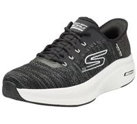 Skechers Men's Go Run Elevate 2.0 Steady Motion Slip-On Sneakers, Black and White Textile, 12 UK