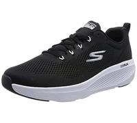 Skechers Men's GO Run Elevate Porous Trainers, Black Textile/Black Synthetic/White Trim, 10 UK
