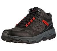 Skechers Men's GO Run Trail Altitude Element Hiking Boot, Black and Charcoal Leather/Textile/Synthetic, 8 UK