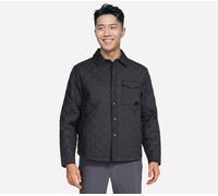 Skechers Men's GO SHIELD Cosy Fit Altitude Bonded Jacket in Black, Size Small | Polyester