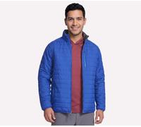 Skechers Men's GO SHIELD Cosy Fit Altitude Reversible Jacket in Blue, Size Medium | Polyester