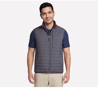 Skechers Men's GO SHIELD Cosy Fit Altitude Reversible Vest in Black/Charcoal, Size Small | Polyester