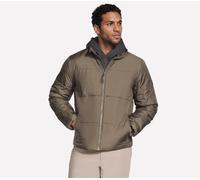 Skechers Men's GO SHIELD Cosy Fit Element Jacket in Brown/Olive, Size XL | Polyester
