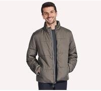Skechers Men's GO SHIELD Cosy Fit Traverse Down Jacket in Brown/Olive, Size Medium | Polyester