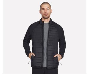 Skechers Men's GO SHIELD Hybrid Jacket in Black, Size Small | Polyester