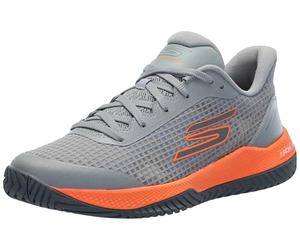 Skechers Men's Go Train Arch Fit Viper Court Pro-Pickleball Sneaker, Grey/Orange 2, 9 UK
