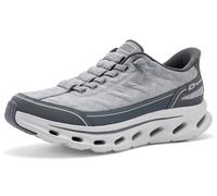 Skechers Men's Slip-ins: GO WALK Glide-Step 2.0 - Cosy Fit Walker Sneaker in Gray, Size 11 | Textile/Synthetic/Leather, Machine Washable