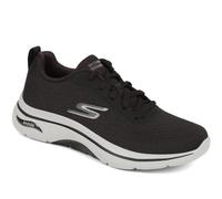 Skechers Men's GO Walk 2.0 Idyllic 2 Trainers in Black with Arch Fit - Stylish Athletic Mesh Shoes - Comfy Gents Sports Footwear - Size UK 8 / EU 42