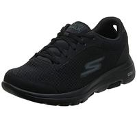 Skechers Men's GO WALK 5 - DEMITASSE Sneaker, Black Textile/Synthetic/Trim , 8 UK medium
