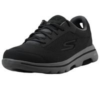 Skechers Men's GO Walk 5-Demitasse Sneaker, Charcoal Textile/Synthetic/Black Trim , 7.5 UK medium