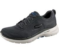 Skechers Men's GO Walk 6 AVALO Sneaker, Charcoal Textile/Synthetic, 10.5 UK