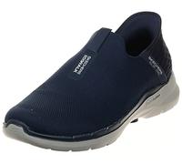 Skechers Mens Gowalk 6 Slip ins Athletic Slip on Walking Shoes | Casual Sneakers With Memory Foam, Navy, 9 UK X-Wide