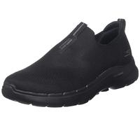Skechers Men's Go Walk 6 Sneaker, Black Textile, 11.5 UK