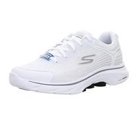 Skechers Men's Go Walk 7 Alen Sneaker, White and Gray Textile/Synthetic, 7.5 UK